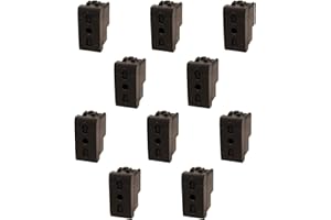 ZOREI 10 Pezzi Presa Bipasso, Compatibile Con Bticino Living Light (Nero)