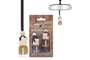 IKEDA SCENTS Désodorisants d'intérieur pour Voiture | Pendentif Automobile | Parfum Puissant et Durable | Odeur Fraîche Couvrir les Odeurs | Accessoires de Voiture pour Hommes et Femmes (Café)