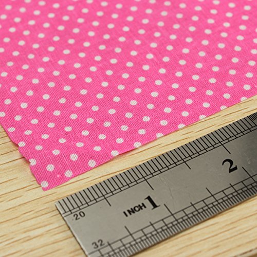 KING DO WAY 7 Stueck Baumwollstoff Rosa Stoffpakete Patchwork Stoffe Baumwolle Stoffreste Paket Rosa 50x50cm - 7