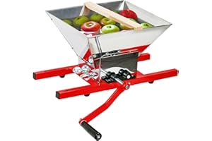 HOME>IT HOME IT® Broyeur à Fruits Manuel 7L – Presse-Fruits Grande capacité – Idéal pour jus de Pomme et cidre – Contenant 35×31 cm – Facile à Utiliser