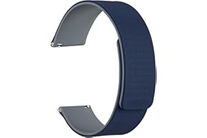 WOCCI Magnetico Cinturino per Orologio, Silicone Grano Legno, Sgancio Rapido, 20mm 22mm