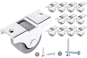 DIFORMA Lot de 12 petites roues de 25 mm pour meubles - non rotatifs, en caoutchouc, non en plastique, vis incluses (Ø 25 mm/25 kg)