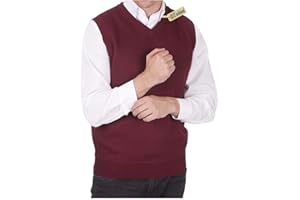 21Fashion Herren-Pullover, ärmellos, V-Ausschnitt, gestrickt, für Erwachsene, Golf, Sportbekleidung, Tanktop, Größe S/5XL