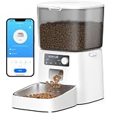 oneisall 3.5L Automatic Cat Feeder App Control | 2.4G WiFi, App Control, 1-10 Meals a Day, Cat/Dog Food Dispenser, White