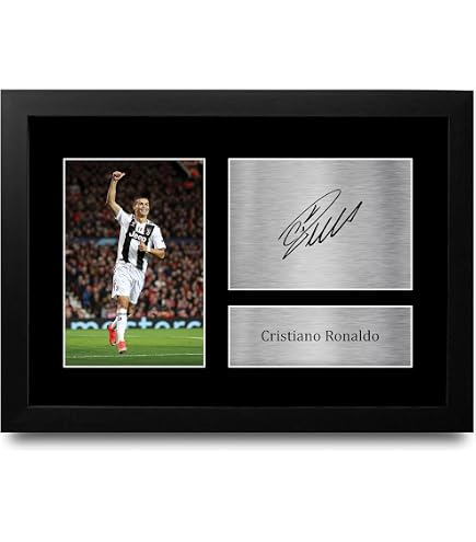 Photo Signée Du Real Madrid Format A4 - Autographe Original, Montage De Qualité