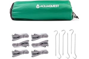 AQUA QUEST AQUAQUEST GUIDE Waterproof Camping Tarp - Ultralight Bivy Shelter or Rain Fly - Camping Essentials for Hiking, Hammock & Survival