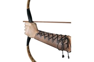 longbowmaker Bogenschießen Armschutz aus Leder 8.66 Zoll Schwarzer Unterarmschutz Armschoner für Bogensport