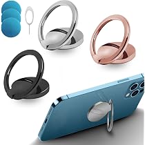 Anneau Support Téléphone Avec Strass - Rotation 360°, Adhésif Fort - Compatible Téléphones Et Tablettes - Lot De 4 - 6