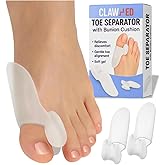 CLAWWED Gel Bunion Corrector & Toe Seperator | Bunion Pain Relief Hallux Valgus & Toe Alignment- Overlapping Toe Corrector fo