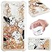 Produktbild Huawei Y7 Prime / Y7 / Enjoy 7 Plus Hülle, Carols Huawei Y7 Prime / Y7 / Enjoy 7 Plus 5.5" Glitzer Hülle, Huawei Y7 Prime / Y7 / Enjoy 7 Plus 5.5" Treibsand Hülle,3D Creative Spiegel Hülle Case Mode Bunten Transparente Kristallklaren Sparkly Silikon TPU Weich Back Handy Cover Schwimmenden Liquid Quicksand Bling Glitzer Fließen Flüssig Flüssigkeit Handyhülle Tasche Crystal Case Schutzhülle Etui Bumper für Huawei Y7 Prime / Y7 / Enjoy 7 Plus 5.5" - Hunde