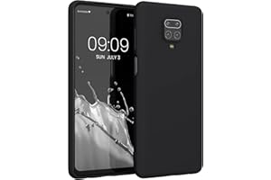 kwmobile Hülle kompatibel mit Xiaomi Redmi Note 9S / 9 Pro / 9 Pro Max Hülle - weiches TPU Silikon Case - Cover geeignet für kabelloses Laden - Schwarz matt
