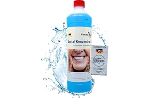 PANDACLEANER Dental - Detergente a ultrasuoni concentrato per la rimozione di rivestimenti e scolorimenti – per dentifrici, protesi, dentifricio e apparecchi dentali (1000 ml)
