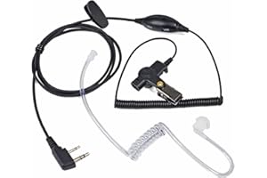 HYS Zestaw słuchawkowy kompatybilny ze stacjami radiowymi President Randy III CB | pasuje do radiotelefonów Randy 3 | słuchawki z przyciskiem PTT (wąż dźwiękowy)