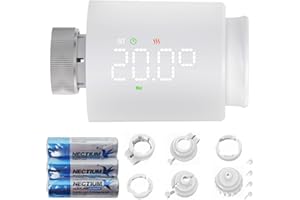 ‎EZAIOT EZAIoT Heizkörperthermostatventil – Programmierbares, batteriebetriebenes, geräuschloses Ventil für präzise Raumheizungs-Temperaturregelung ohne Internetverbindung-EZ-TRV702N
