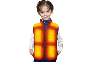 Genérico Chaleco Calefactable para Niños Chaqueta Impermeable Chaqueta Softshell con Calefaccion USB Chaqueta Termica de Invierno Abrigo Calefactable Lavable para Esqui Trekking Montaña