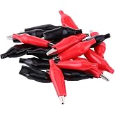20pcs 28mm Electric Crocodile Clamp, Alligator Clip Clips Test Test Metel With Protective Insulation Cover