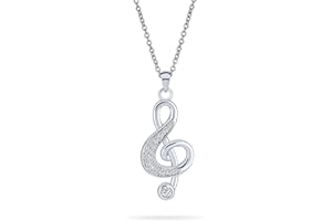 Bling Jewelry Orecchini A Pendente Con Nota Musicale Per Chitarra Con Chiave Di Violino Per Donne Adolescenti Giallo Placcato In Oro 14K In Argento Sterling .925