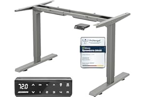 ‎MAIDESITE MAIDeSITe Elektryczne biurko z regulacją wysokości z 2 mocnymi silnikami, stelaż stołu z regulacją wysokości, 2-częściowe nogi oraz 4 sterowanie pamięcią i funkcja ochrony przed kolizją