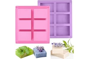 ‎GIUGIO Giugio Seifenformen Silikon, 2 Stück Handgefertigte Seifenform, DIY Silikon Form, Soap Mold, Zubehör für die Seifenherstellung Weiche Antihaft Cupcake Muffin Backform Hausgemachte Handwerk (B)