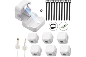 ZANDIA® 6 Pack Clips de Cables Magnéticos + 10 Bridas Reutilizables | Sujeta Cables Adhesivo | Ordena Todo Tipo De Cable | Pasacables Oficina | Organizador Cables Escritorio (sujeta cables magnetico)