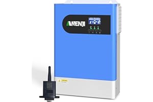 Aninerel 6,2KW Inverter solare ibrido, funziona senza batteria, indipendente da rete Inverter onda sinusoidale pura, Uscita 230V, PV 60-500Vdc, per batterie da 48V, funzione parallela, con Modulo WiFi