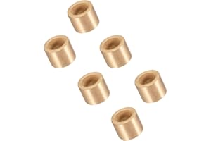 PATIKIL 8mm Foro x 12mm DE x 10mm Lunghezza Cuscinetto Manicotto, 6pz Autolubrificante Boccole Sinterizzate Bronzo