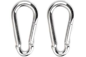 YOUKA Moschettone di bloccaggio, moschettone per impieghi gravosi, moschettone in acciaio al carbonio zincato