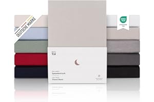 Blumtal® Premium Spannbettlaken 270x200 cm Boxspringbett Jersey - Oeko-TEX zertifiziertes Bettlaken 200x270 Baumwolle - Familienbett Grau