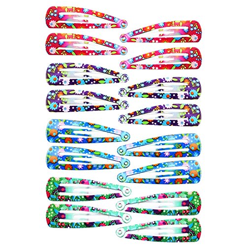 COM-FOUR® Haarspangen Haarclip blumig (32 Stück) - 2