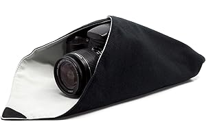 Amolith™ Wrapping Cloth for Camera as Protective Cover for Photography Equipment in Backpack, Bag, Bag etc. Suitable for Small DSLM/DSLR (Body) Compact Camera, Lens etc., black, Functional,