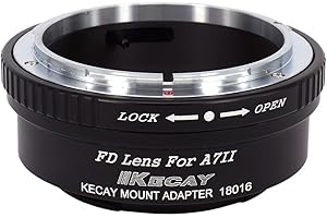 KECAY Anillo Adaptador para Adaptar Lentes de Canon FD FL Mount a Cámaras Sony A7II A7S A7RII Mount Full Frame cámara - Adaptador Lentes Canon FD para Sony A7II