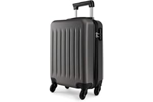 Kono 19 inch Carry On Luggage Cabin Suitcase Lightweight Hard Shell Hand Suitcases ABS 4 Wheel Spinner Luggage(Grey)