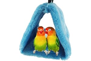 JTSHY Keersi Hiver Chaud Bird Nest Maison Refuge pour Parrot Perruche Perruche calopsitte Amazones cacatoès canari inséparables Finch Cage Jouet (Couleur aléatoire)