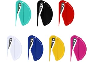 VALICAER 7 Stück Brieföffner,Mini Briefumschlagschneider,Effizient Kunststoffschneider,Letter Opener,Mail Öffner Tool mit Scharfen Kanten,Umschlagöffner für Umschlag,Paket,Papierschnitt,Haus, Büro