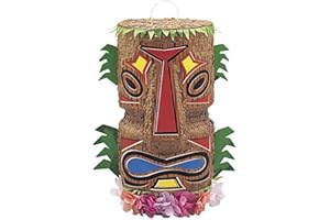UNIQUE PARTY Multicolor Tiki 3D Pinata (45cm x 22cm) 1 Piece - Party Fun Accessory, Ideal for Tropical-Themed Fiesta Decoration