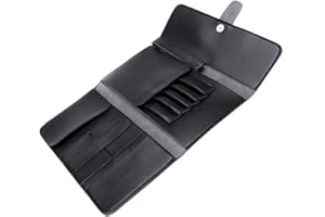 CZLINODUMMX Tragbare Friseurtasche Große Scherentasche Salon Friseur Bag Friseur-Aufbewahrungstasche Werkzeugtasche PU Ledertasche für Draussen Zuhause Friseur Scheren, Clips, Haarkämme - Schwarz 1 Stück