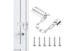 OHLING Door Chain Lock, Internal Door Chain for Front Stainless Steel UPVC Door Guard Limiter Anti-Theft Home Safety Latch with Screws Child Proof Restrictor for Hotel Living Motel Apartment Bedroom