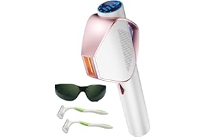 AMINZER Depiladora de Luz Pulsada con Tecnología IGBT Fast Flash, Depiladora Láser Definitiva IPL 19.8J con 600NM-1200NM para Varias Partes del Cuerpo, Depilación para Mujeres y Hombres - Flash Ilimitado