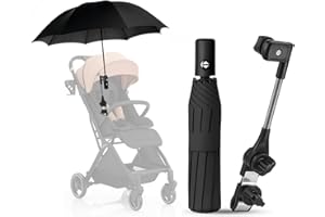 ZCLOUD pram Parasol，pram Umbrella with 50+ UV Protection,Pushchair Parasol Equipped with a Multi-Functional Stand,Suitable for Various Types of Baby Strollers