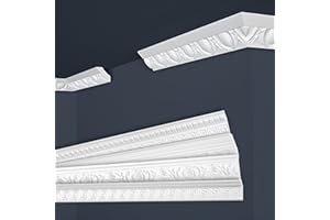 MARBET DESIGN Marbet soffitto modanature bianco pacchetto risparmio di styrofoam EPS - stucco modanature fantasia, nel design tradizionale - (30 metri B-02) stucco styrofoam profili decorativi modanature