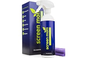 ‎SCREEN MOM IT Dusters 473ml Bildschirmreiniger eingestellt mit hochwertigem Mikrofasertuch, für LED, LCD, TFT, Plasma, Retina SM-16 Lila X-Groß