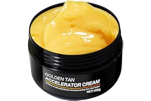 HUNELAER 100g Sunbed Tanning Accelerator Luxe Gel Effective in Sunbeds & Outdoor Sun Achieve a Natural Long-Lasting Rapid Tanning Self Tanner with Natural Ingredients
