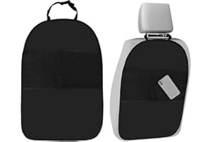 MARJORAMY Protector de Asiento para Niños - 2 Piezas Funda Impermeable para Asiento Trasero, Tela Oxford Anti-Manchas, Protector Universal para Asientos Traseros de Coche, Previene Suciedad (2 Bolsas)
