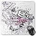 Produktbild BGLKCS Rose Mauspads Mouse Pad, Abstract Rose with Butterflies Nostalgic Victorian Design Forever Love Theme, Standard Size Rectangle Non-Slip Rubber Mousepad, Pale Mauve Pink