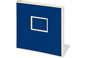 Jumbo Album bleu marine +++ 50 feuilles de papier cartonné beige avec pages d'intercalaires +++ petit album photos pour ENCOLLER DES PHOTOS +++ qualité originale Semikolon