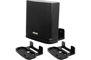 HUAFLY BECEMURU uchwyt do montażu ściennego, stabilność, ABS, uchwyt ścienny, uchwyt ochronny, stojak osłona routera do ASUS ZenWiFi AC/AX, całościowy dom, potrójny pasek, siatka WiFi 6 (CT8/XT8) (czarny, 2 sztuki)
