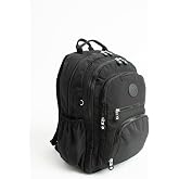 Unisex Suya Dayanıklı Krinkıl Kumaş &Ccedil;ok G&ouml;zl&uuml; Siyah Renkli Laptop Okul Ve Sırt &Ccedil;antası