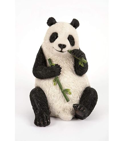 Vivid Arts Mutter & Baby Pandabär Gartendeko – Realistisch, Aus Frostbeständigem Harz, 24 X 28 X 25 Cm