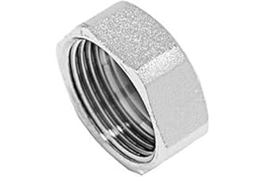 DIELLESHOPPING Calotta tappo femmina in ottone cromato per tubo acqua vari diametri (3/8")