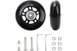 CXXTKCXXLC Set di 2 Ruote Valigia di Ricambio,70x6x24mm Ruote Trolley Ricambio, Ruote Valigia,Ruote in Gomma Durevoli e Amortizzanti per Trolley, Facile Installazione